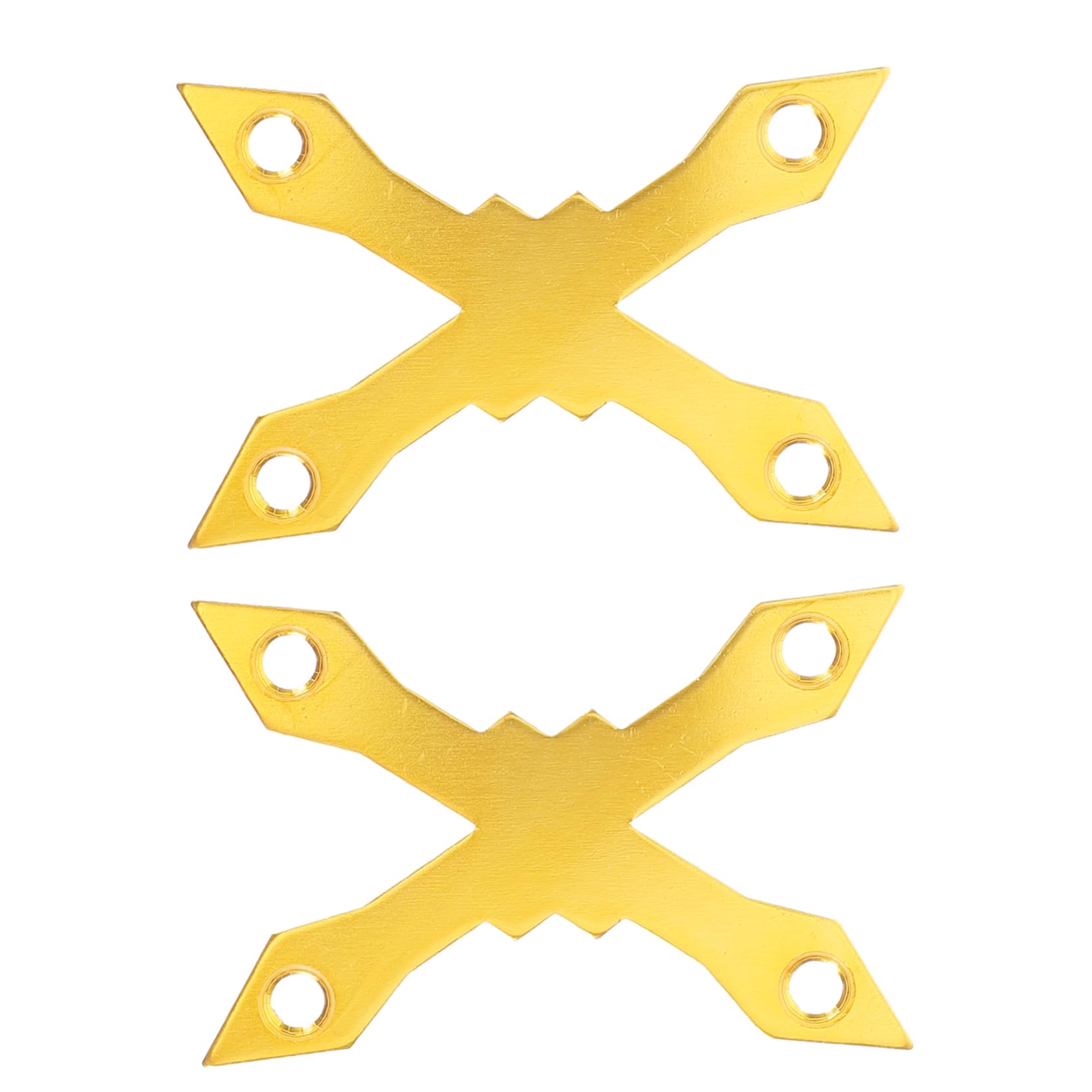 BRIGHTFUFU 2Pcs Sinking Gasket Aluminum Alloy Skateboard Deck Protector Pads for Enhanced Performance Durable Skateboard Hardware Gold Finish