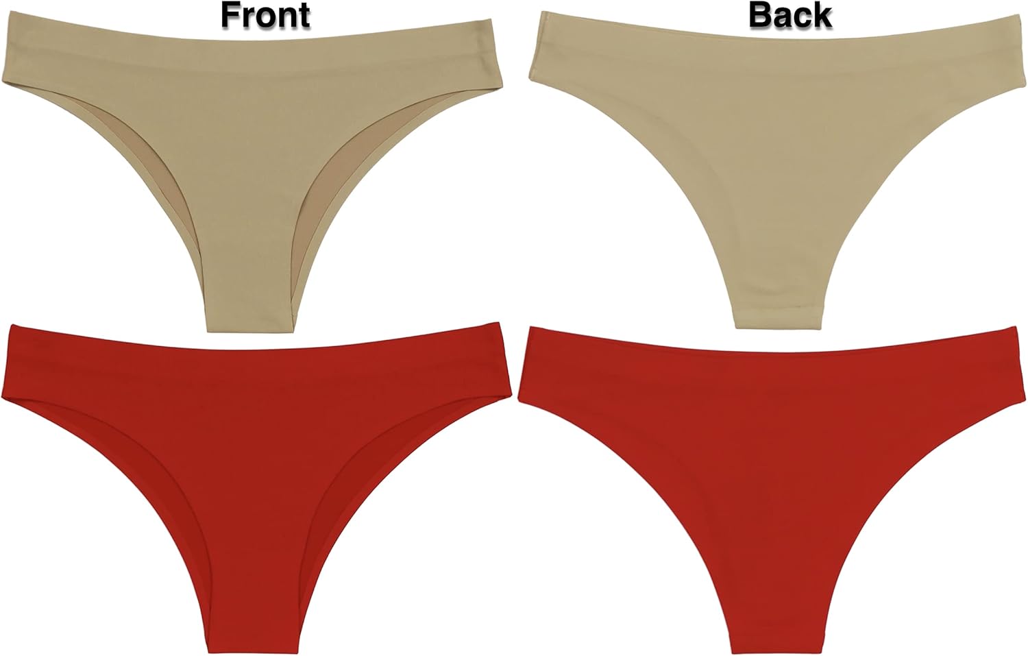 ToBeInStyle Junior Teenage Girls Young Adult No Show No Panty Line Laser Cut Underwear