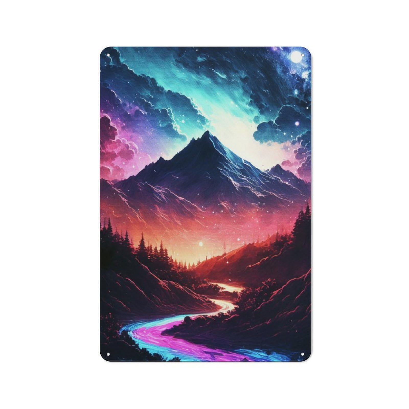 Junmoney Colorful In Nature Retro Tin Sign 30X20cm For Man Cave Or Games Room, A Decorative Christmas Gift For Leisure-Room Decor Enthusiasts