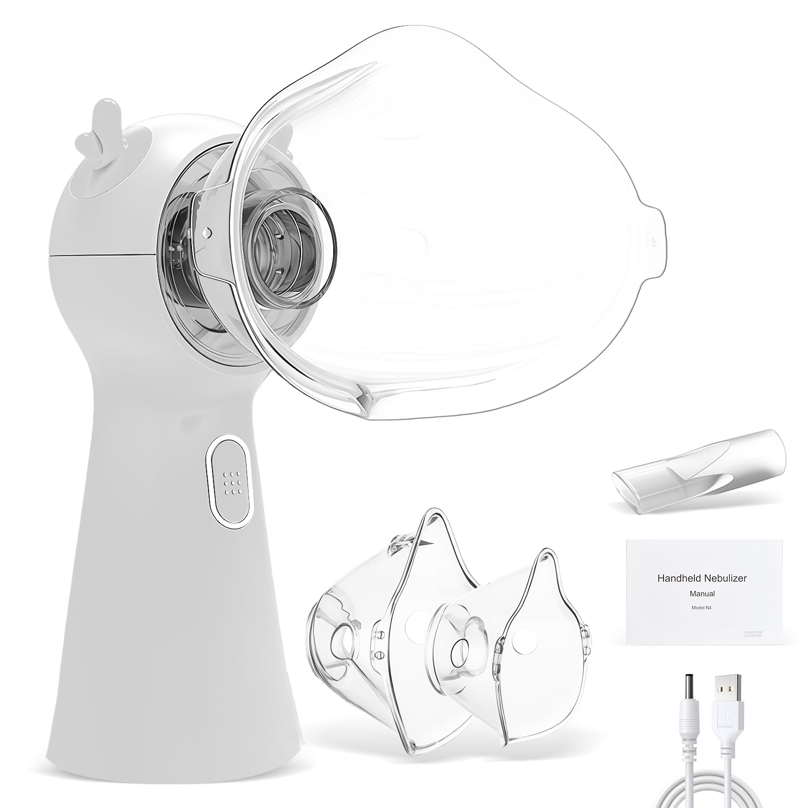 Inhaliergerät Kinder & Erwachsene - Effektiv bei Atemwegserkrankungen (Weiß)  
Aufladbarer Nebulizer für Kinder & Erwach
