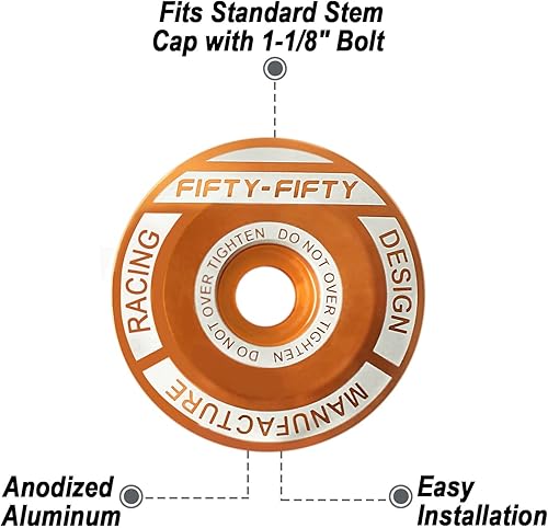Miniatura 9 de FIFTY-FIFTY Tapa superior para auriculares de bicicleta con pernos, tapa superior de vástago 1-18 con perno para MTB, bicicleta de carretera