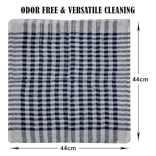 Image of Kuber Industries Pack of 48 Cotton Cloth for Cleaning | Duster Cloth for Home Cleaning | Wiping Cloth for Kitchen | Kitchen Napkins | Blue