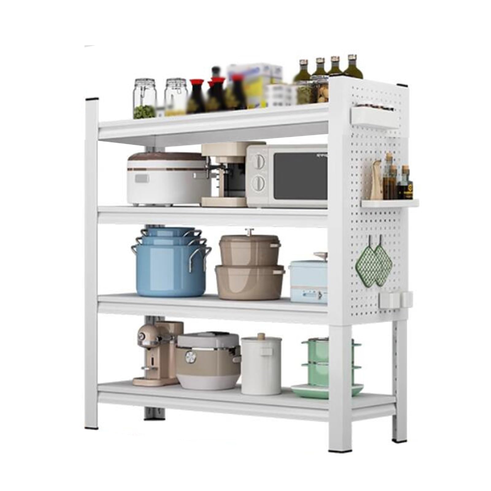 Scaffale regolabile in metallo per cucina, dispensa, garage, bagno, organizer per regali di inaugurazione della casa, accessori essenziali per la casa (120 x 30 x 121 cm)