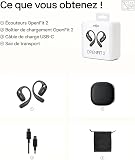 SHOKZ OpenFit 2 Open-Ear-Kopfhörer, True-Wireless-Bluetooth-Ohrhörer mit Mikrofon, Ohrbügel-Open-Ear Headphones mit 48 Stunden Wiedergabezeit, Schnellladung, IP55 Wasserfest, mit Tragetasche, Schwarz - 11