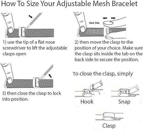 Miniatura 5 de Pulseras de identificación de alerta médica personalizadas para mujeres y niñas, grabado gratuito, correa ajustable de malla de liberación rápida,