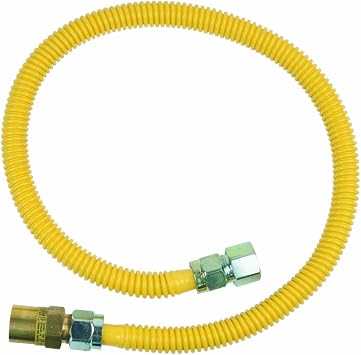 BrassCraft CSSC22E-36 P 5/8-Inch Outer Diameter Safety Plus Gas Appliance Connector with Excess Flow Valve
