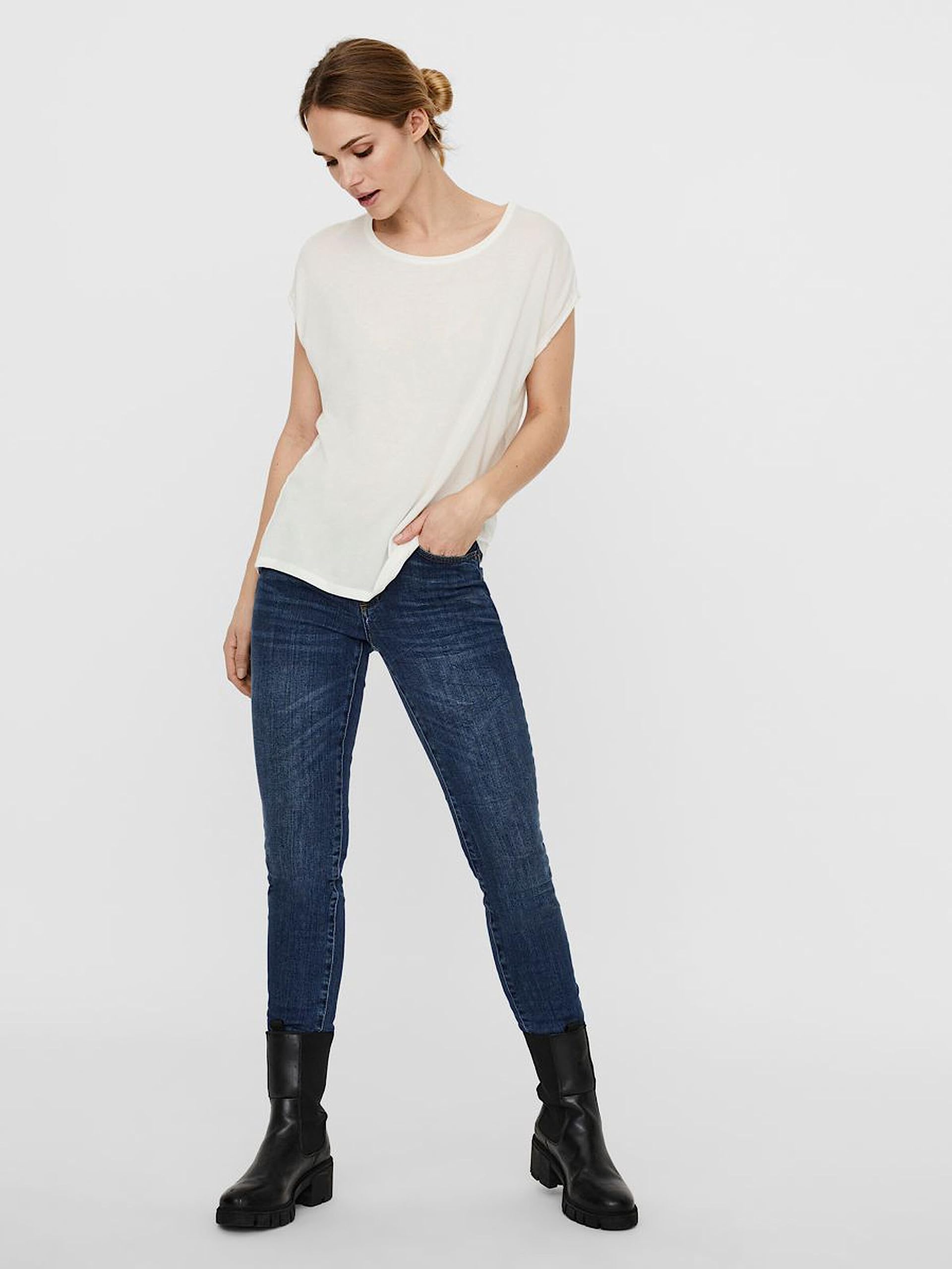 Vero Moda Vmava Plain SS Camiseta Mujer (Pack de 5)