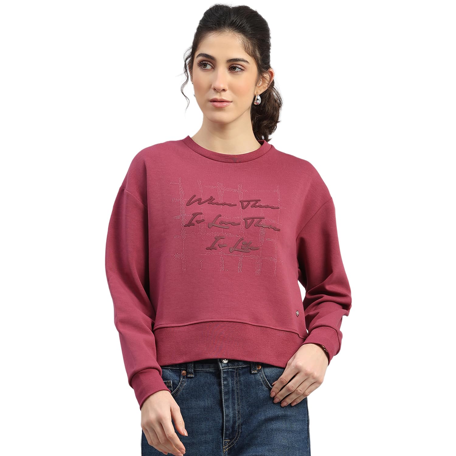 Womens Oversized Printed Full Sleeve Round Neck Sweatshirt | Warm Pullover for Ladies | Soft Comfortable Casual Winter Wear For Women's (Pack Of 1)-image-34
