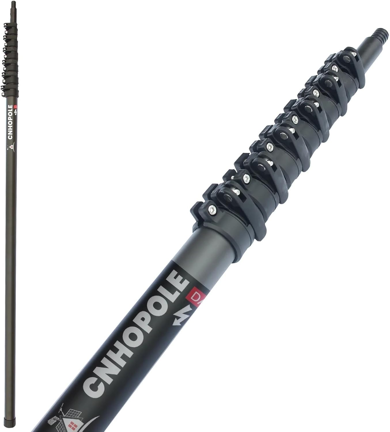 30/36/42ft Carbon Fiber Telescopic Pole For Window Cleaning High Reach Long Extendable Support Handle 10/12m All Carbon Fiber Rod(CF-40FT POLE)