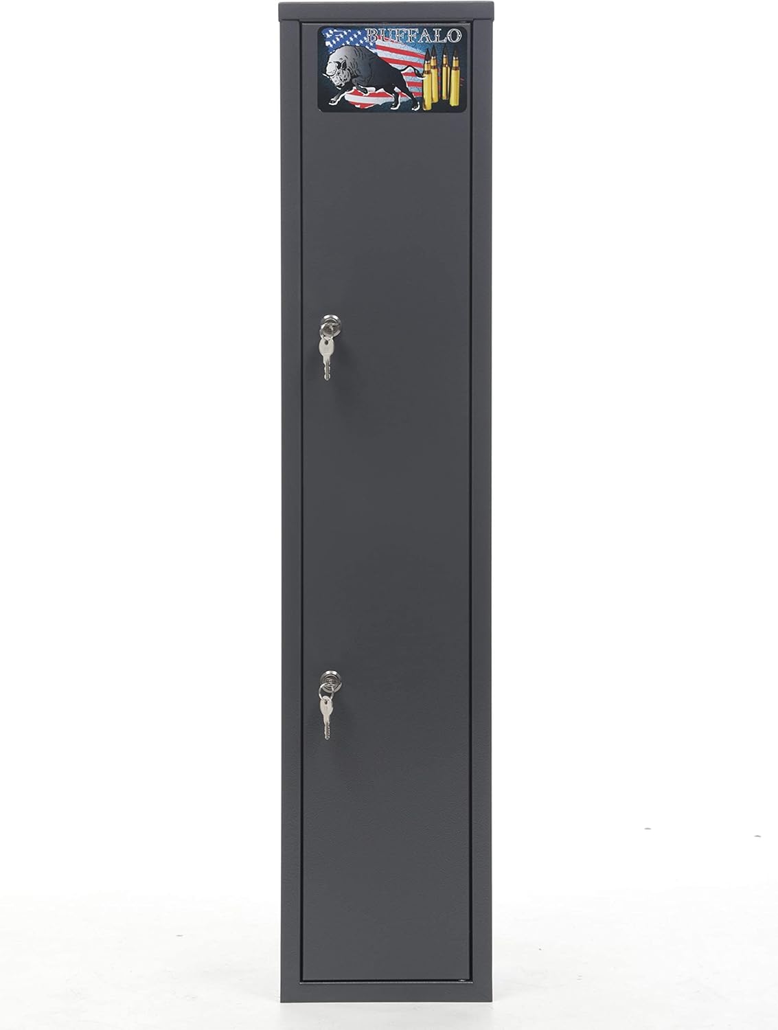 Buffalo 1015 Gun Rifle Shotgun Metal Small Security Cabinet Safe Storage with Separate Pistol/Ammo Area