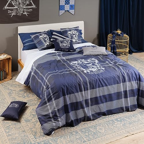 BELUM | Harry Potter Påslakan med knappar 100% bomull Modell Classic Ravenclaw för säng 135/140 (220x220cm)