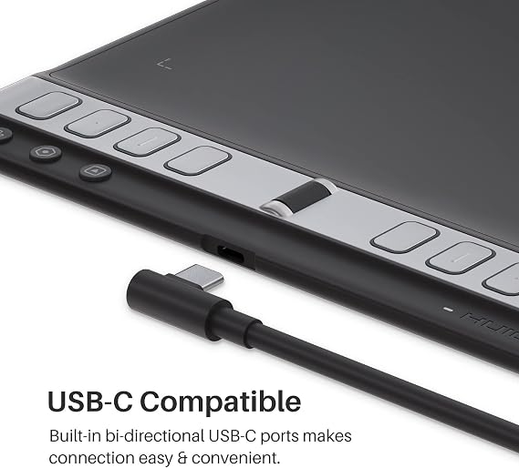 HUION Inspiroy 2 Large Drawing Tablet with Scroll Wheel 3-Set 8 Customized Keys Battery-Free Pen for Art, Design, Sketch, 10x6inch Graphics Tablet Works with Mac, PC/Mobile, Include Glove