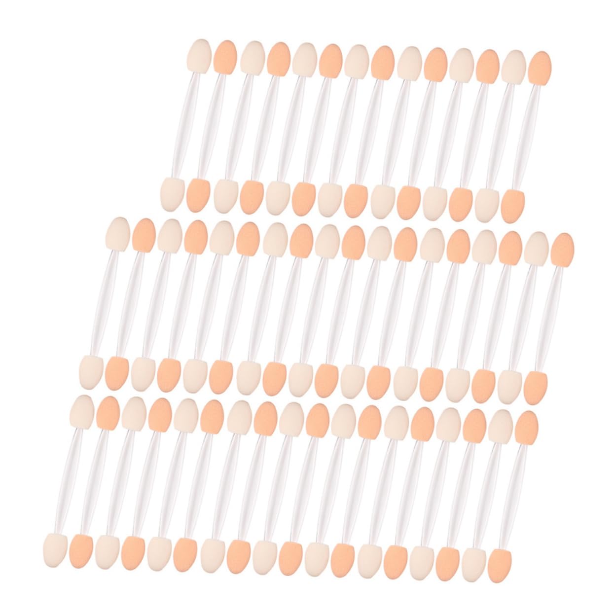Beatifufu 50pcs Double-ended Eyeshadow Stick Makeup Brushes Disposable Latex Sponge Applicators for Eye Lip and Face Makeup