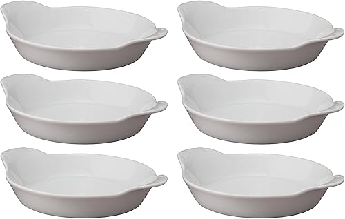 Miniatura 8 de Charolas ovaladas de porcelana, 10 in, Set de 4, Blanco