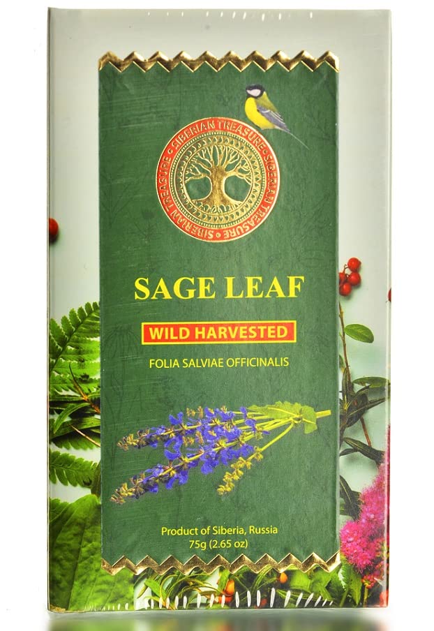 Miniatura 3 de Hoja de salvia, cosechada silvestre, calidad premium, 2.65 oz (75 gramos) - Té de hierbas