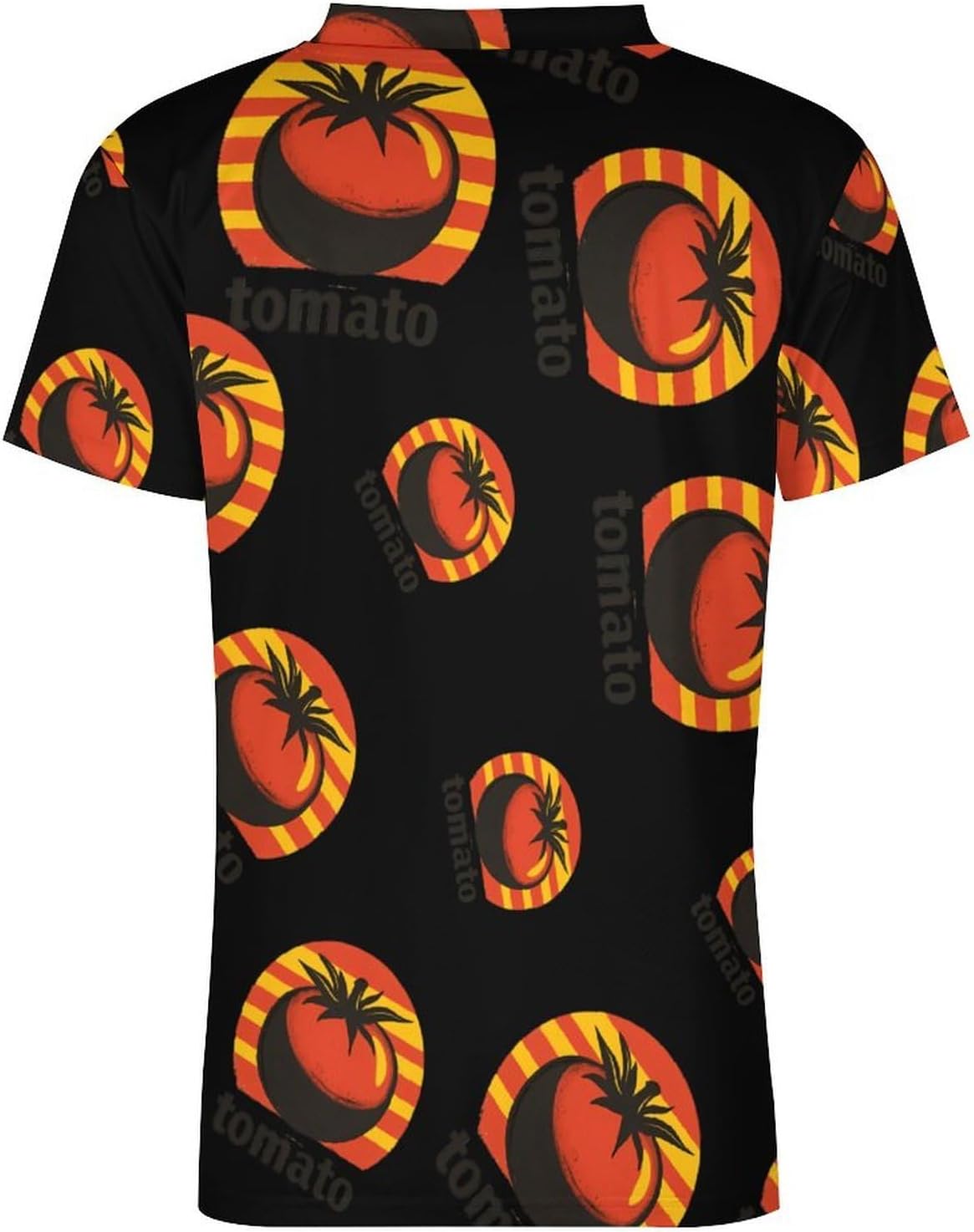 Vintage Tomato Men's Running Shirts V Neck Short Sleeve T Shirt Football Jersey Sport Tops 6X-Large