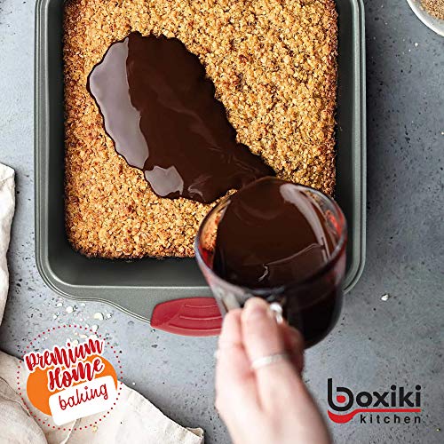 Boxiki Kitchen Non-Stick Steel 8X8 Square Baking Pan Durable, Convenient, And Premium Quality Non-Stick Baking Mold Bakeware. #TOP4