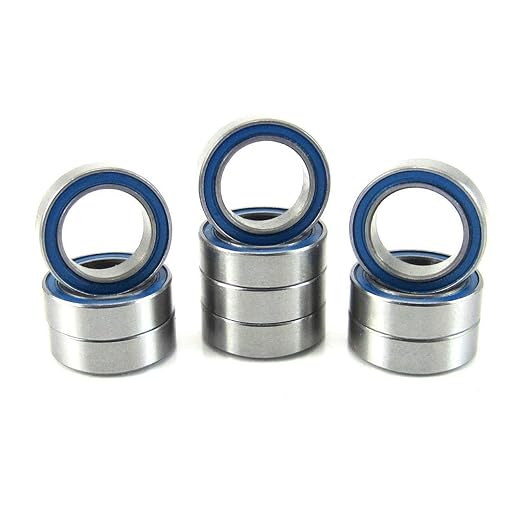 8x12x3.5mm TRB RC Ball Bearings ABEC 3 Rubber Seals (10) MR128-2RS-BU