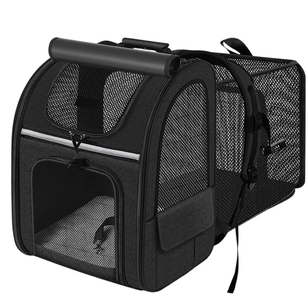 Mochila para gatos transpirable y expandible que evita el calor en viajes