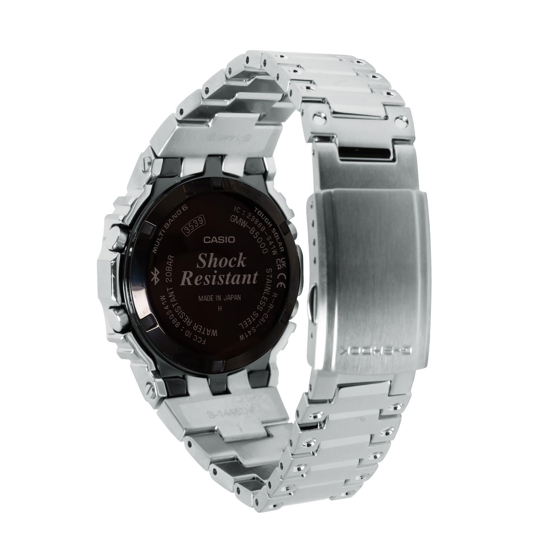 Casio G-Shock Vollmetall 5000 Serie Digital Edelstahl-Armbanduhr 49,3 mm - GMWB5000D-1C