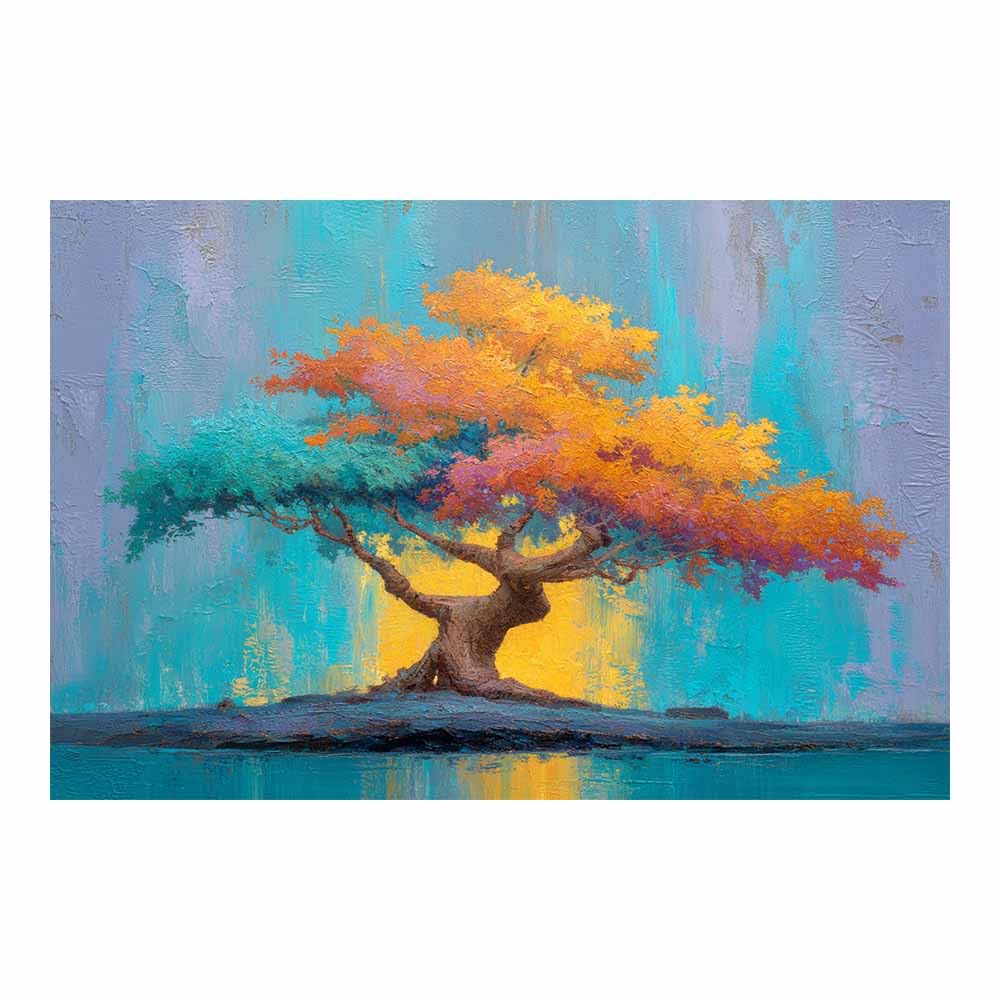 HOQIU Wall Pictures Golden velvet tree tree poster, landscape wall art, for Living Room Bedroom Bathroom.(Multicolor)-80x120cm Unframed