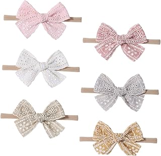 ibasenice 6 Pçs Faixa De Cabelo Para Bebê Infantil Faixa Elástica Para Cabelo Faixa De Renda Faixa Para Bebê Faixa De Cabelo Para Bebê Menina Turbante Com Nó Laço Infantil Arco