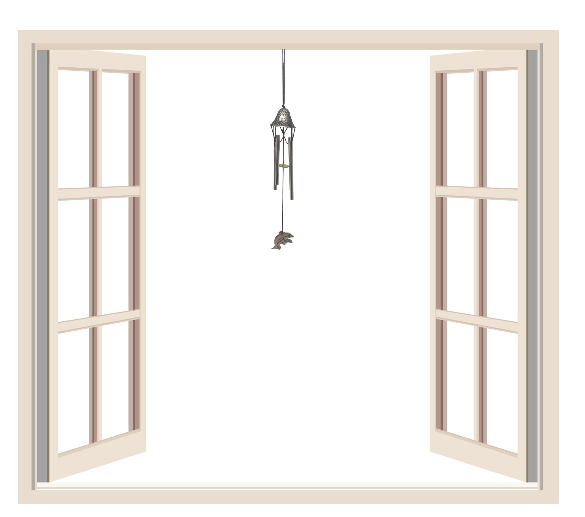 SusggO Metall-Windspiel – Herzform, 35 Cm – Handgefertigt, Für Garten, Balkon Und Fenster – Entspannender Klang, Geschenkidee