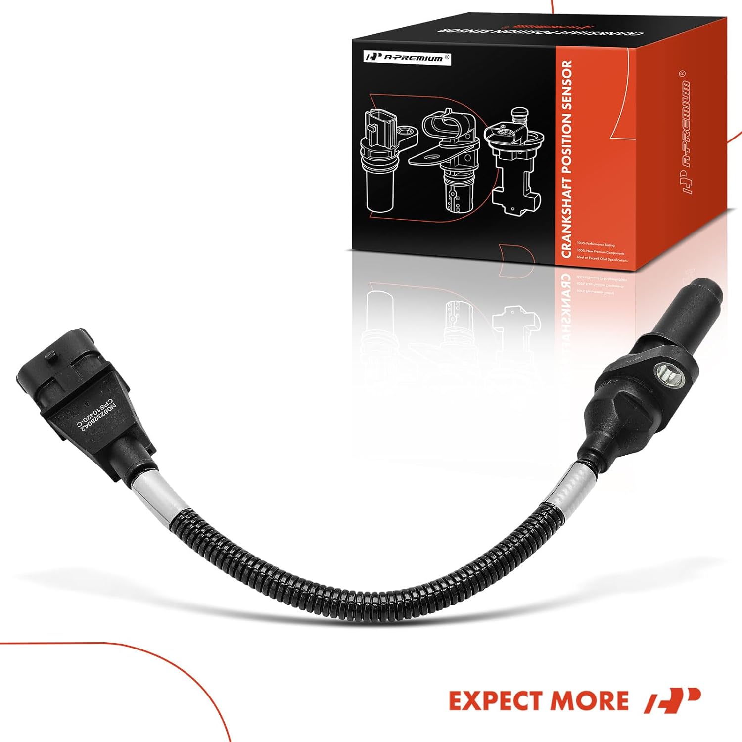 A-Premium Engine Crankshaft Position Sensor Compatible with Hyundai Sonata 2015-2019 & Kia Optima 2017-2020, Hybrid 2.0L 2.4L, Replace# 391802E600