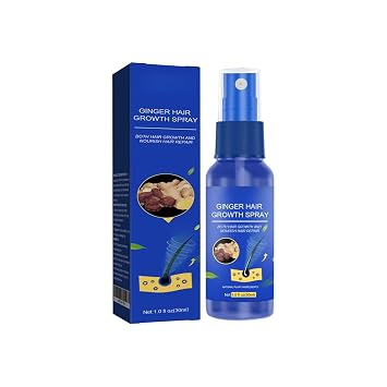 Ginger Hair Growth Spray for Scalp Massage, Hair Follicle Treatment, Hair Care for Germinal Essence Conditioner for Regrowth and Loss Treatment Blue