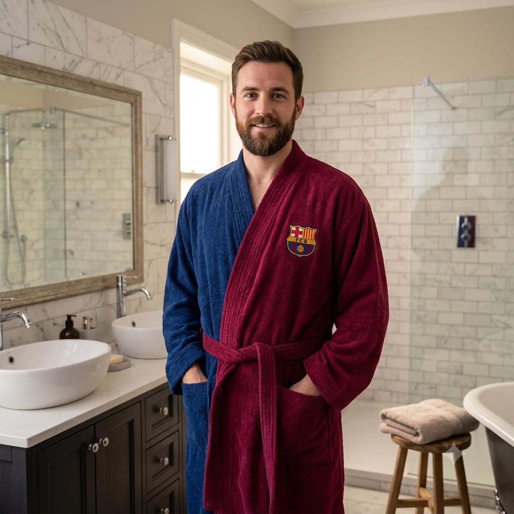 Peignoir de bain d'équipe de football, peignoirs de bain pour adultes, cadeaux pour amateurs, cadeaux pour femmes et hommes, cadeaux