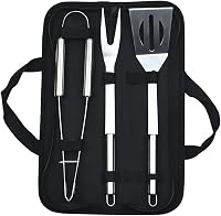 SUJAYU Stainless Steel BBQ Grill Tools Set - Heavy Duty Spatula, Fork, Tongs, Brush & Knife for Outdoor Grilling - Rust-Resistant Gift Box