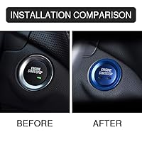 Vista 2 de CARFIB Calcomanías de botón de encendido para Chevrolet Chevy Equinox Malibu Sonic Traverse Trax, accesorios de arranque y parada, tapas de piezas