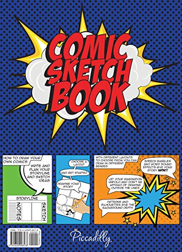 Carnet de croquis Piccadilly Comic de dessin format A5 pour illustration