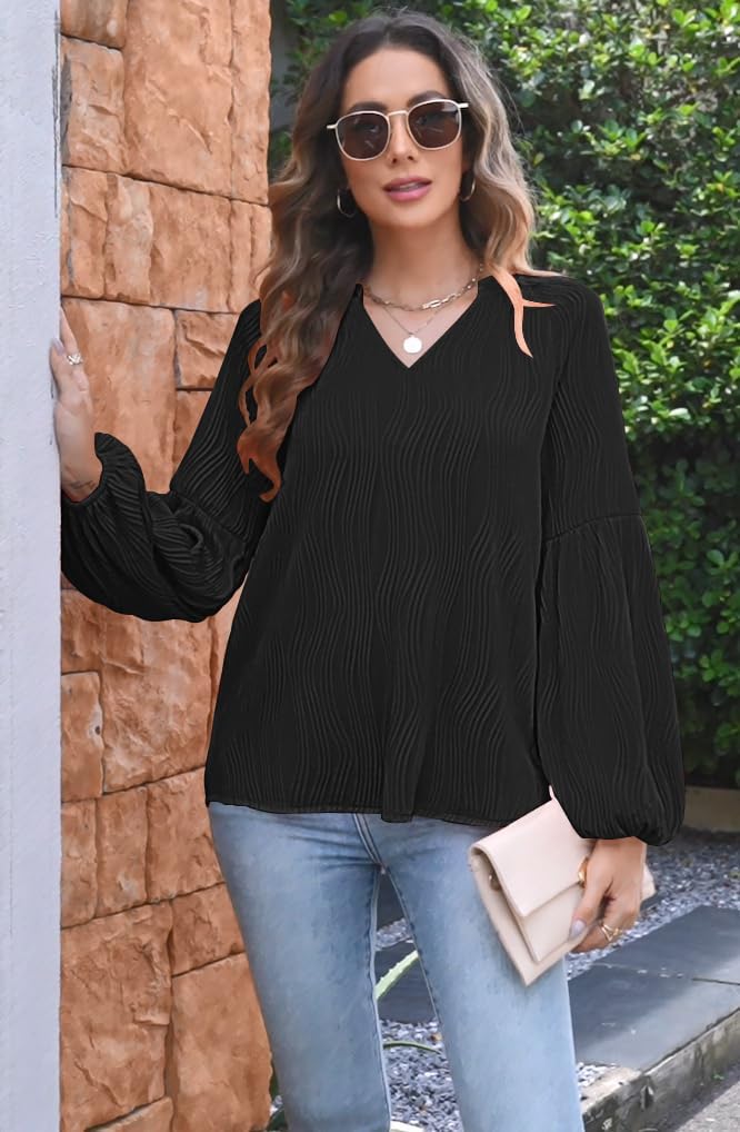 Disamer Womens Tops Trendy Dressy Casual Blouse Fall Fashion 2026 Long Sleeve T Shirts Loose Fits Tunic Tops - Image 4