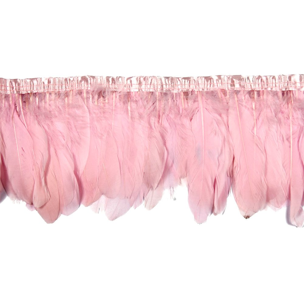 Hgshow Plume,Beautiful Goose Feather Fringe Trim Quantity Size 72-Inch