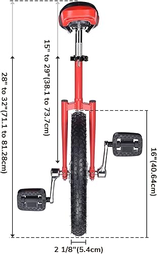 Miniatura 3 de AW Rueda de 16/18/20/24 pulgadas, asiento ajustable para exteriores, para adultos, niños, deportes al aire libre, ejercicio de fitness, para elegir