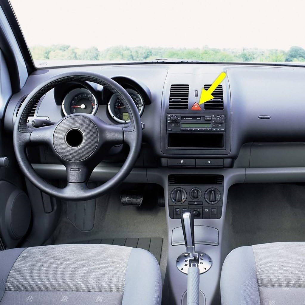 Kırmızı Üçgen Dörtlü Flaşör Düğmesi 6N0953235C VW Lupo ile uyumlu 1999-2006