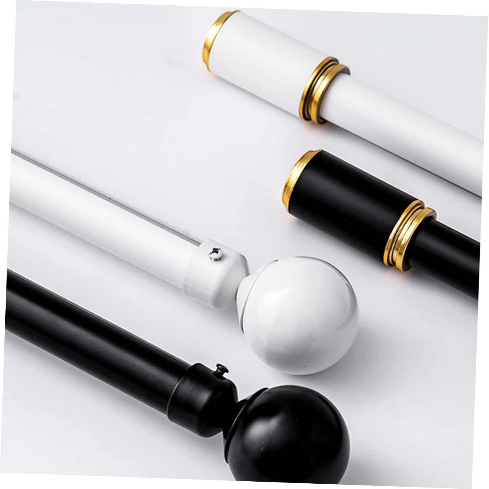 MAGICLULU 3sets Curtain Rod End Curtain Decorative Head Silver Decorative Plugs for Home Easy Install 2pcs*3