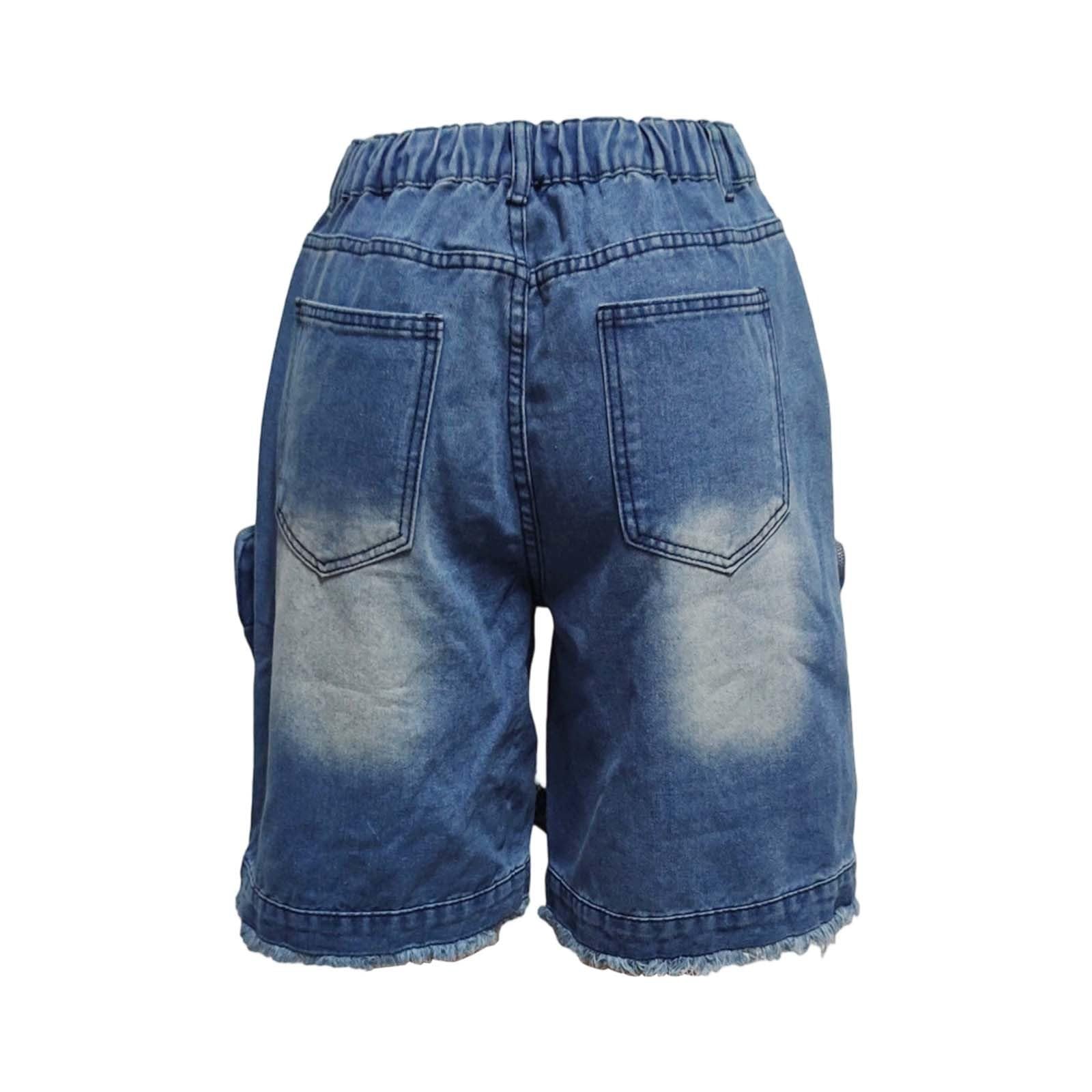 Generico Jeans Corti Donna Shorts Texani Spiaggia Vita Bassa Corsa Pantaloncini Eleganti Wide Leg Alta Allenamento Baggy Estivi Tennis Mare