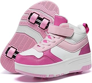 Nsasy
Kids Roller Shoes Girls Boys Fashion Sneakers High-Top 4 Wheels Detachable Roller Skates Shoes
