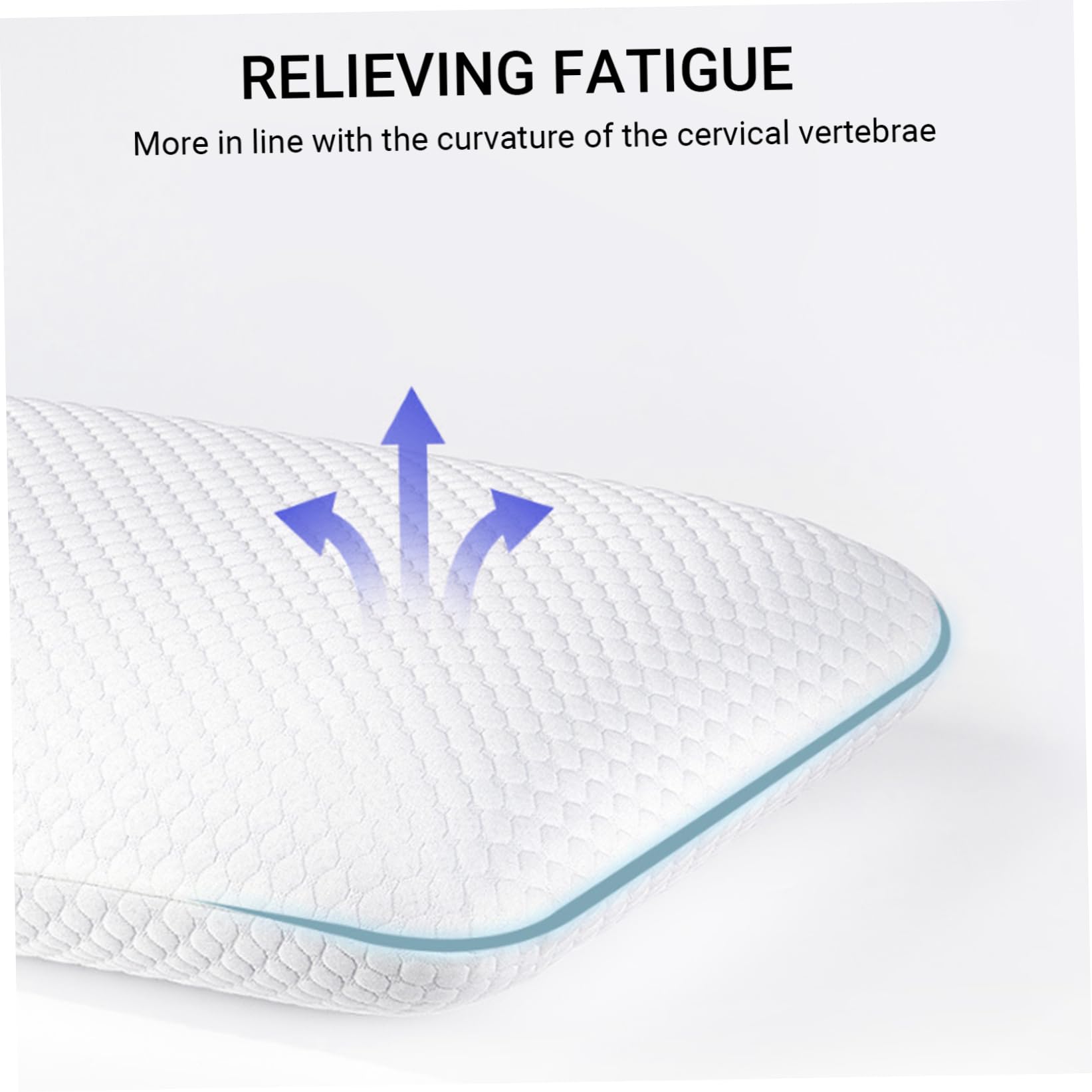 Cuscino in memory foam gel, cuscino queen size per alleviare il dolore al collo con rivestimento in bambù - Supporto per chi dorme sul fianco, sulla schiena, sullo stomaco, cuscini da letto per adu