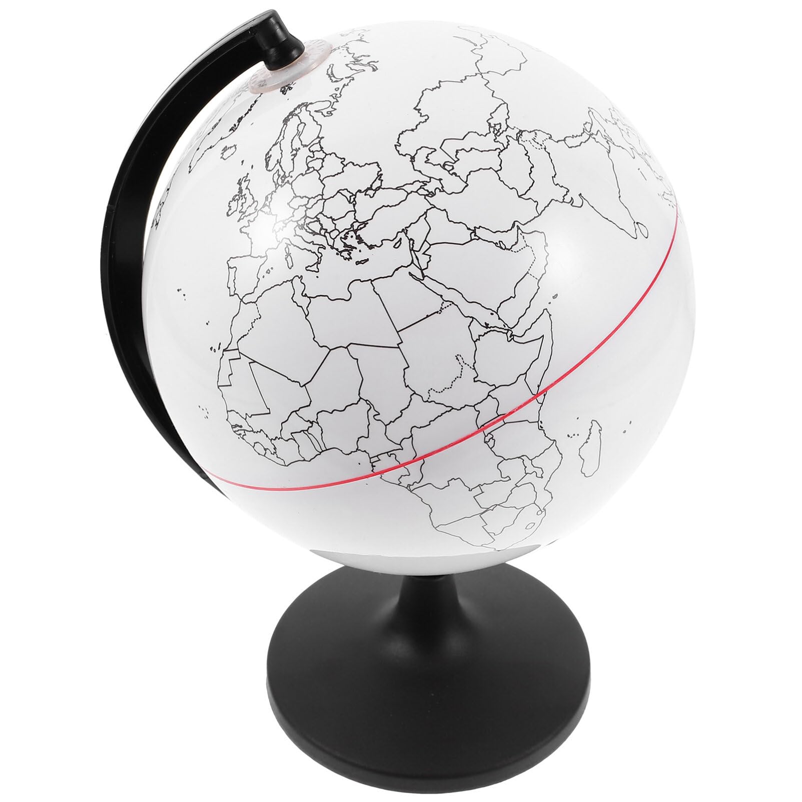 Toyvian Diy Blank Globe with Stand - Erasable Coloring Globe for Geography Learning Craft Painting and Desktop Decoration