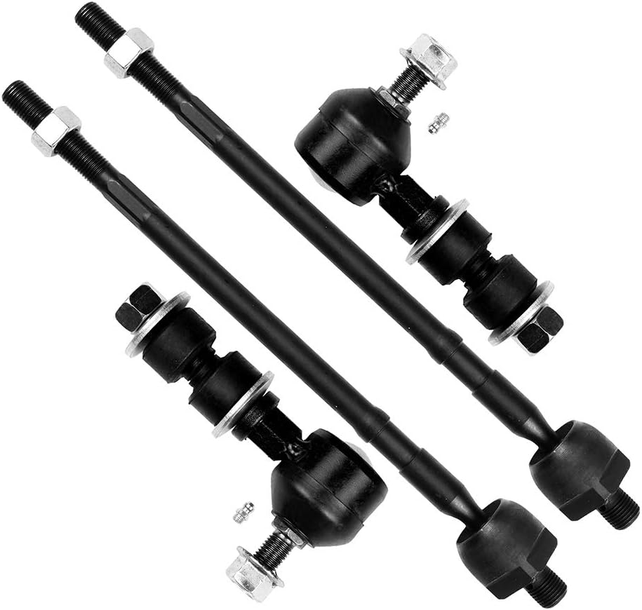LSAILON 4pcs Inner Tie Rod End Sway Bar End Link Suspension Kit Fit 2003-2006 For Mitsubishi Outlander