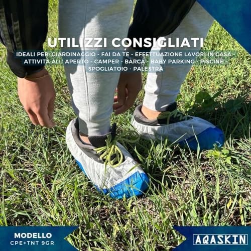 Surchaussures jetables extra résistantes étanches en CPE et TNT 200x - 5