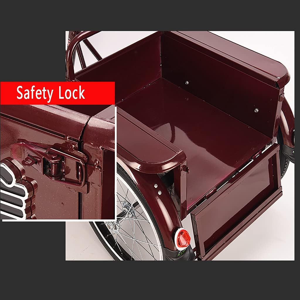 Three Wheel Bike 20 Inch Comfort Bicycles Bike Double Chain Adult Tricycle 6-Speed Adult Bicycle with Shopping Basket Convenient for The Elderly to Travel Cycling Pedalling