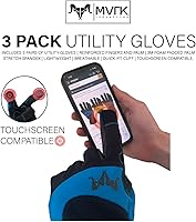 Vista 3 de Paquete de 3 guantes de trabajo de cuero sintético, 3 pares