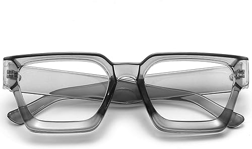 Vista 12 de AIEYEZO Gafas con Marco Cuadrado Grueso para Mujeres y Hombres, Lentes de Luz Azul de Moda, Gafas de Computadora Elegantes y Modernas