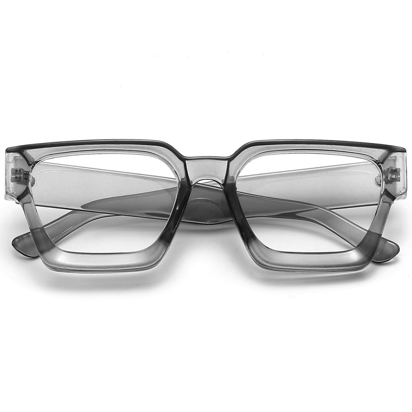 AIEYEZO Occhiali quadrati con montatura spessa, per uomo e donna, alla moda, alla moda, alla moda, chic, per computer
