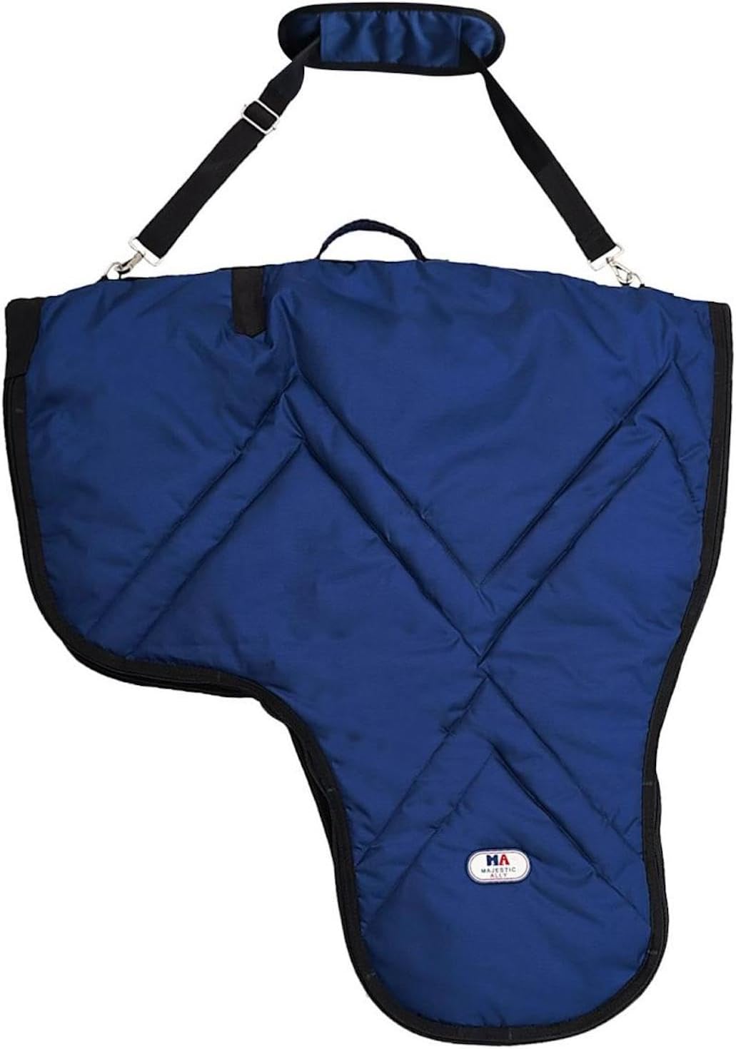 Majestic Ally Nylon Padded Horse Western Saddle Carry Bag, Bridle Bag Set, Multiple Colors (Navy)