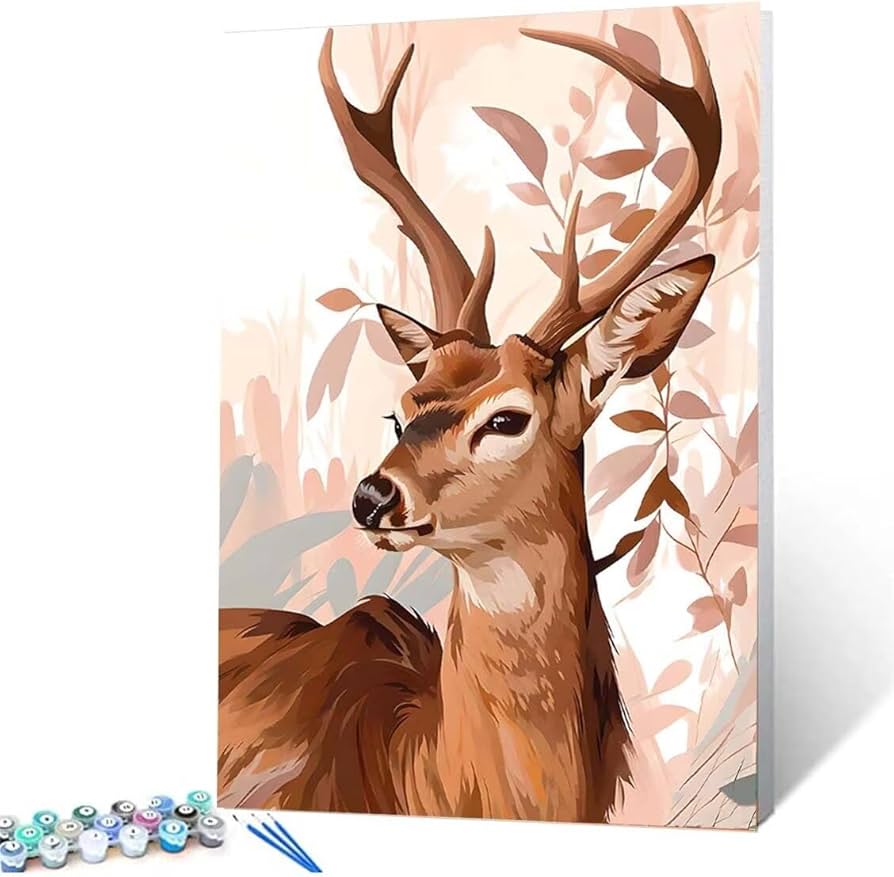 原画　鹿　絵画　動物画　アクリル画　現代アート　一点物　手描き 原画 鹿 絵画 動物画 アクリル画 現代アート 一点物 手描き